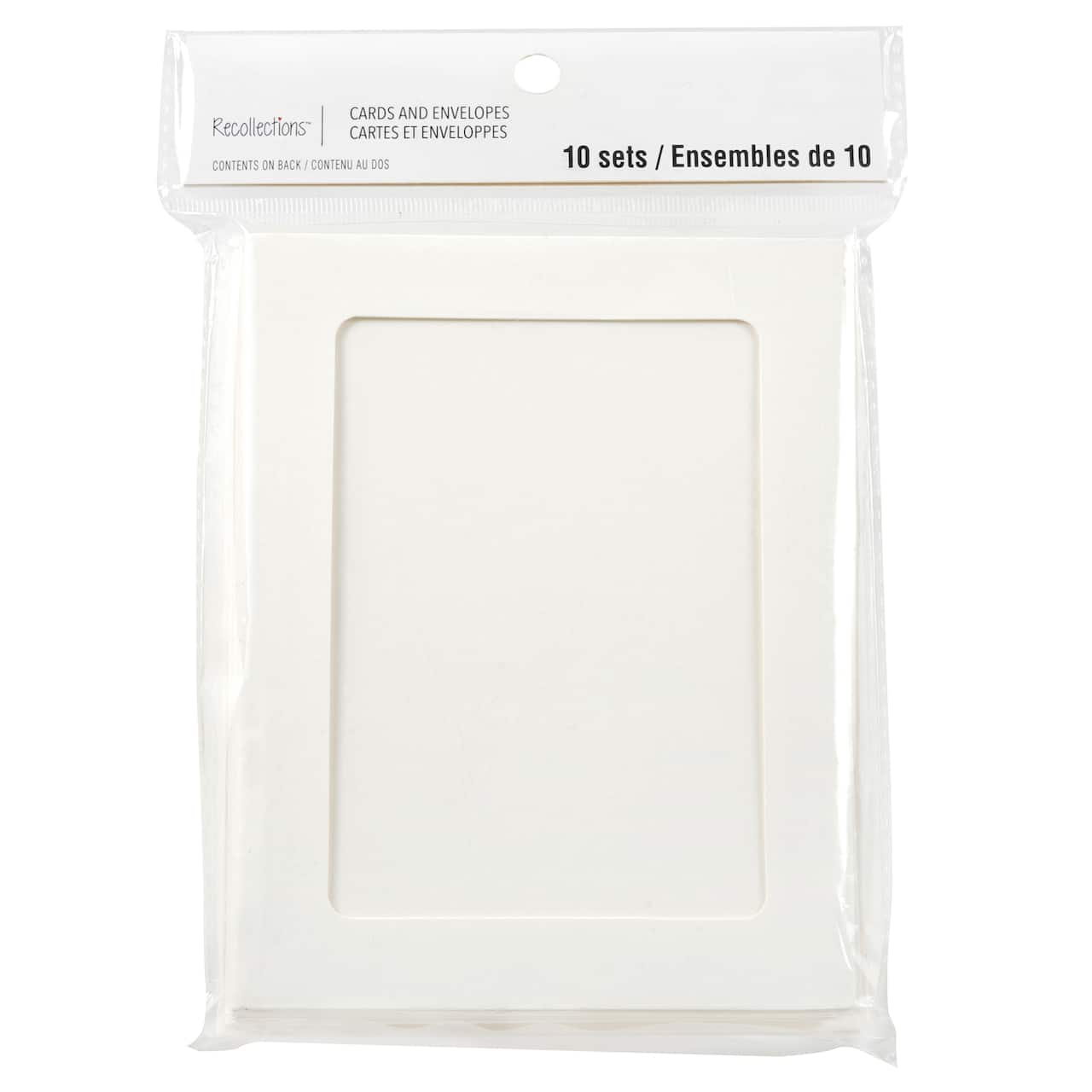 12 Packs: 10 ct. (120 total) 4.25" x 5.5" Ivory Frame Cards & Envelopes by Recollections™